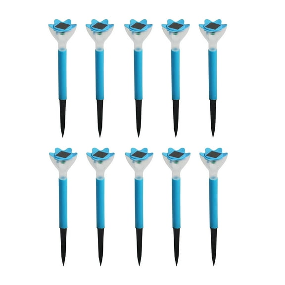 Solar Pathway Lights Outdoor, 10 Pack Solar Garden Lights Auto On/Off, Decorative Led Landscape Lighting for Walkway Yard Patio
