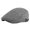 Light Grey, variant on Beret Cap British Style Retro Striped Flat Top Short Brim Decorate Breathable Men Plaid Flat Newsboy Hat for Reunion