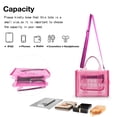 thumbnail image 4 of XXXFLOWER Clear Tote Bag for Women - PVC The Tote Bag Crossbody Bags Zipper Closure for Stadium, Travel, Beach(Rose), 4 of 7