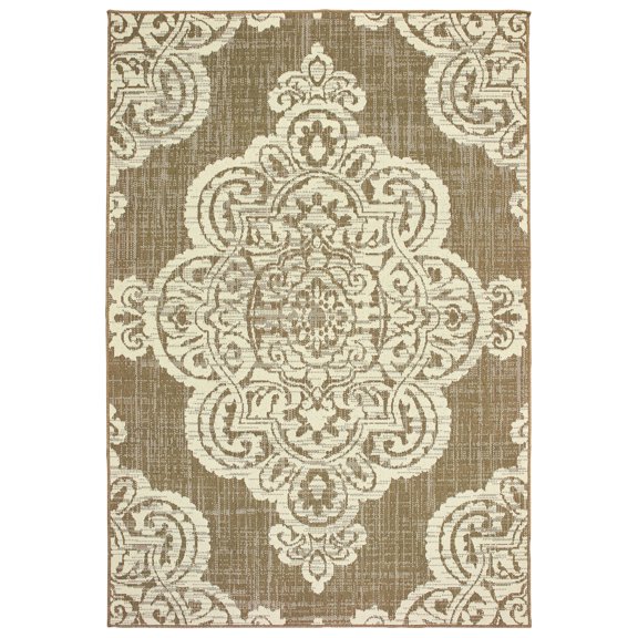 Moretti Parker Area Rug 5929J Tan Scrolls Ornamental 3' 7" x  5' 6" Rectangle