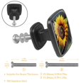 thumbnail image 3 of 4 Pcs Cabinet Handle Drawer Pulls Sunflower Knobs with Screws Square Furniture Office Cabinet Knob Decoration, 3 of 7