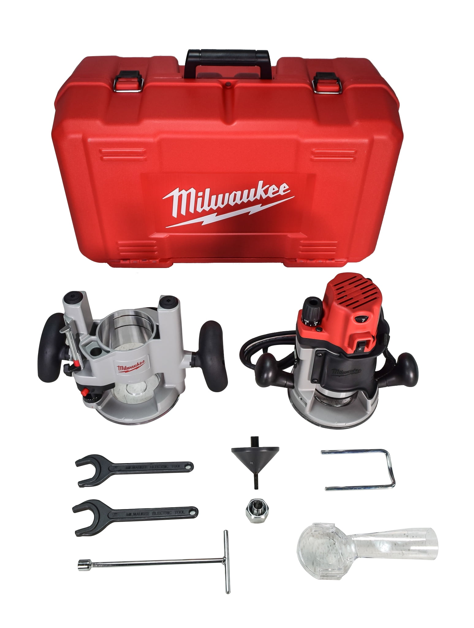 Milwaukee 5616-24 2-1/4 Max-Horsepower EVS Multi-Base Router Kit Includes  Plunge Base and BodyGrip Fixed Base by Milwaukee Electric Tool並行輸入品 