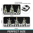 thumbnail image 5 of Merry Christmas Kitchen Rugs and Mats Set of 2,Buffalo Plaid Christmas Tree Kitchen Mat,Xmas Winter Holiday Non Slip Low-Profile Sink Mat Decorations for Home Kitchen 17x47+17x30 In Black Edging, 5 of 7
