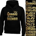 thumbnail image 2 of New GOLD Queens Are Born In MAY MONTH HOODIE Sweatshirt Birthday Party Hoodie Size Medium, 2 of 3