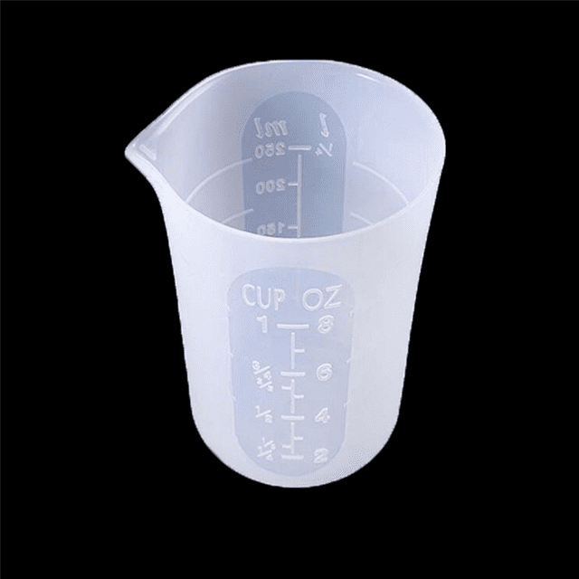 250 Ml Silicone Measuring Cups for Resin Making Non-Stick Mixing Soft Scale Cups Small Capacity Tools 6 PCS