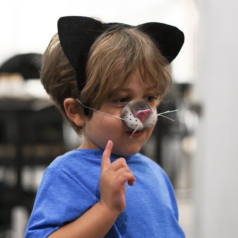 Dress Up Kit Cute Black Cat Animal Ears Headband Tail Nose Halloween Costume Set Dress Up Kit Cute Black Cat Animal Ears Headband Tail Nose Halloween Costume Set