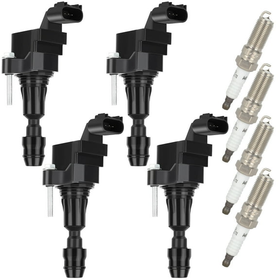 cciyu 4 ignition coils with 4 iridium Spark Plugs Chevy for GMC Pontiac for Saturn Malibu HHR Cobalt Equinox Terrain G6 2.4L 2.2L 2.0L C1552 UF491 12638824