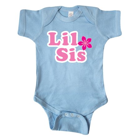 

Inktastic Little Sister Flower Gift Baby Girl Bodysuit