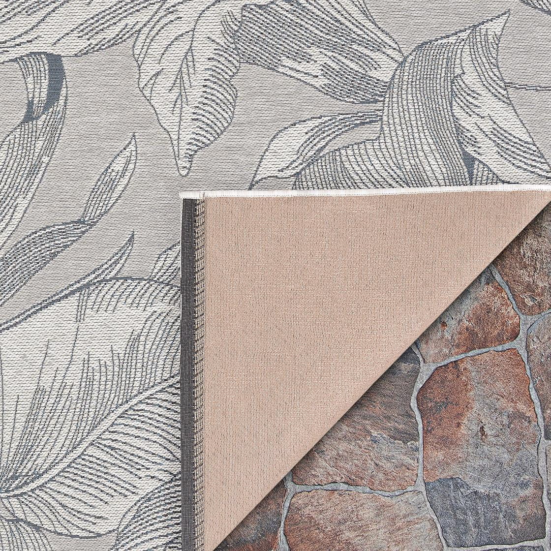 Couristan Dolce Flora 8'1" x 11'2" Argento Indoor/Outdoor Rug