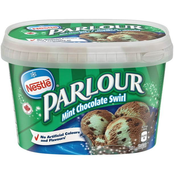Dessert glacé PARLOUR® Menthe et tourbillon de chocolat Contenant de 1,5 L