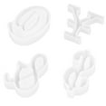 thumbnail image 1 of 4pcs Crystal Drop Mold Symbol Design Mould Handmade Accessories Silicone Mold, 1 of 7