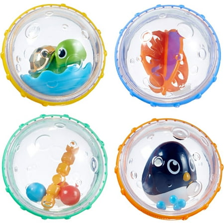 Munchkin Float and Play Bubbles, 4 Pack (Best Bath Toys For 4 Year Old Boy)