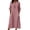 Pink, variant on Horkkom Maxi Dresses for Women V Neck Short Sleeve Dress with Pockets Summer Casual Loose Long Dresses L