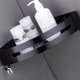 thumbnail image 2 of Punch Free Shower Storage Rack Aluminum Alloy Bathroom Corner Storage Shelves for Home Triangular Black, 2 of 3
