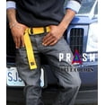 thumbnail image 2 of PRASM Unisex D-Ring Canvas Belt - Bright Green - L, 2 of 3