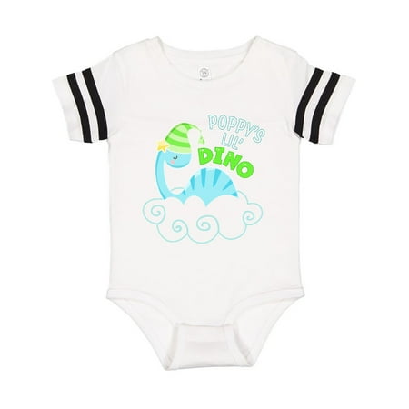 

Inktastic Poppy s Lil Dino with Cute Blue Baby Dinosaur Gift Baby Boy or Baby Girl Bodysuit