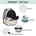 thumbnail image 4 of Pioneer Flower Floral Print Pattern Backpack for School, Cute School Bag with Adjustable Shoulder Straps and Padded Back, 15.3"x11"x7.1", 4 of 5