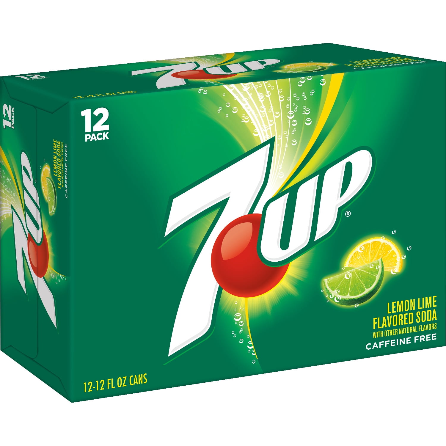 7UP Lemon Lime Soda Pop, 12 fl oz cans, 12 pack 