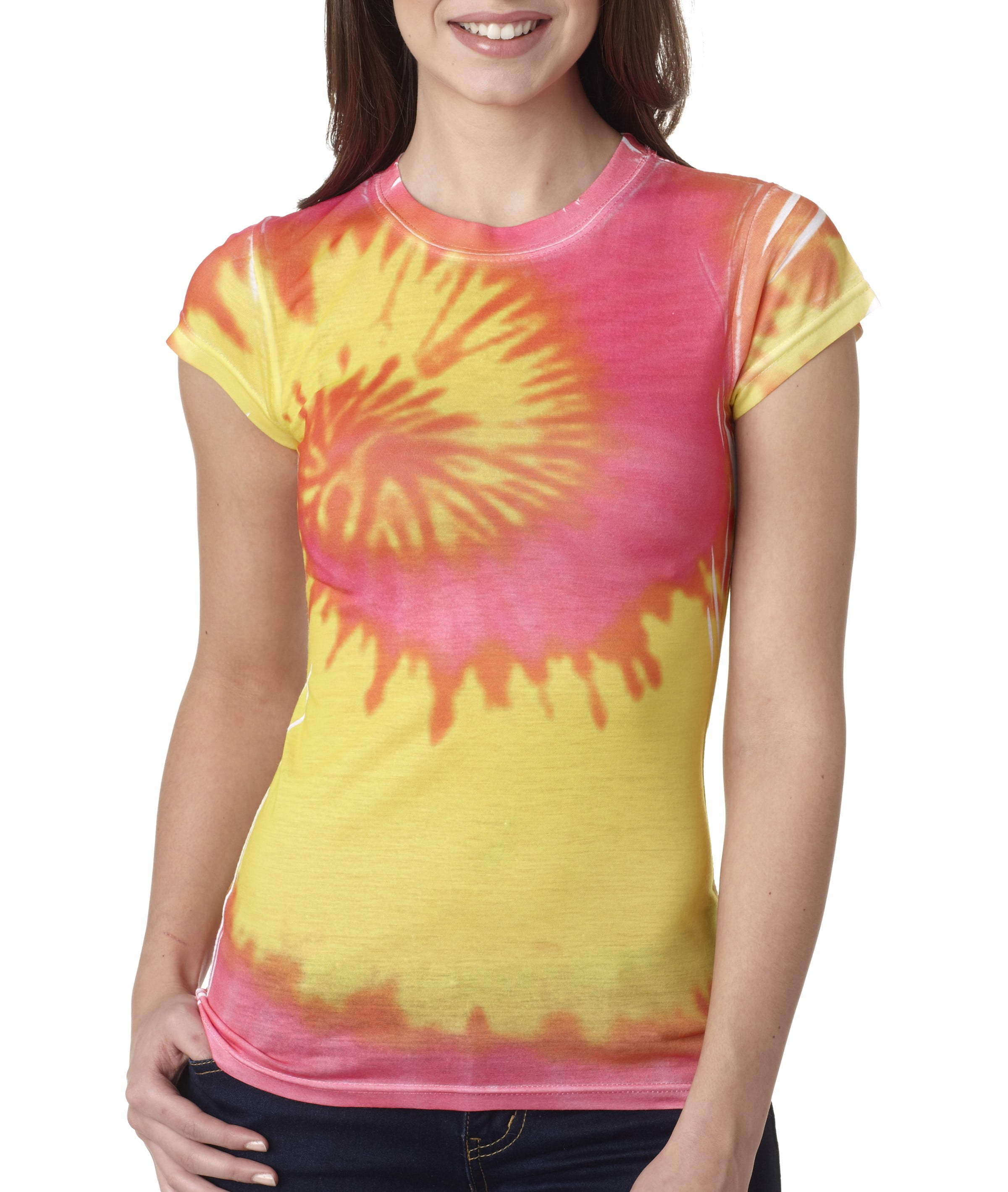 Tie Dye Tie Dyes Ladies Junior Fit Sublimation Tie Dye Polyester T Tie Dye Tie Dyes Ladies Junior Fit Sublimation Tie Dye Polyester T