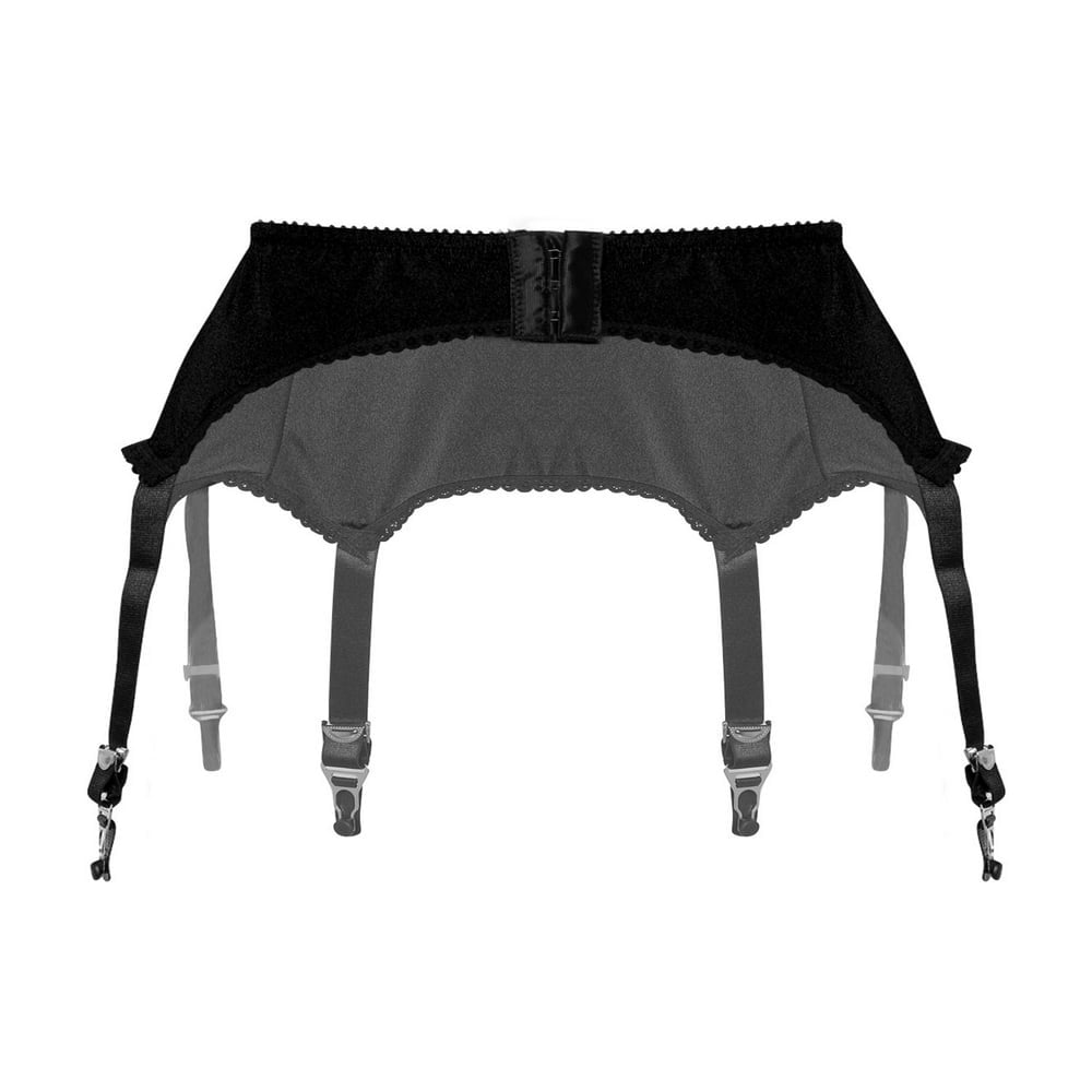 KEINXS Women Garter Belt 6 Straps Metal Clip Suspender for