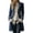 Dark Blue, variant on Women's Velour Jacket Vintage Medieval Collared Pirate Gothic Steampunk Button Front Coat for Fall Winter Festival Gray
