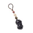 thumbnail image 3 of 1pc Car Key Pendant Chinese Style Stone Pi Xiu Feng Shui Hanging Ornament Key Chain Bag Pendant Random Rope Style, 3 of 7