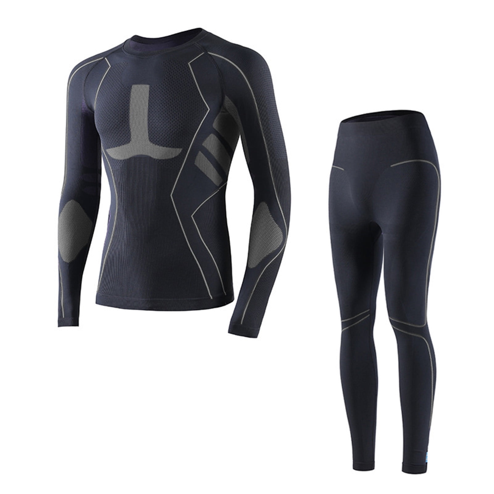 HAPIMO Thermal Underwear Set for Women Lightweight Soft Slim Fit Quick Dry Two Piece Outfits Outdoor Workout Skiing Base Layer Gym Tights Sets Black S