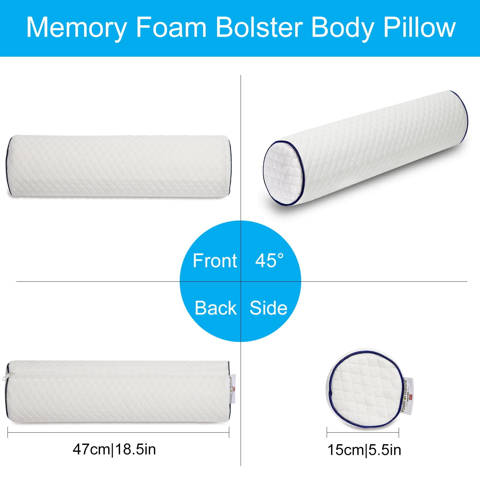 Cushion Lab Neck Roll Pillow for Neck Relief – Extra Dense Memory Foam  Round Cylinder Bolster for Cervical Support, Spondylosis, Neck Pain Relief,  