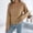 Khaki, variant on Womens Off The Shoulder Long Sleeve Sweaters Vintage Frayed V Neck Baggy Tops Distressed Cable Knit Pullover