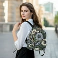 thumbnail image 6 of FORMRS Mini Backpack Purse for Women Travel Daypack Casual Shoulder Bag, Dark Floral, 6 of 7