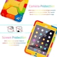 thumbnail image 4 of iPad Mini Case, iPad Mini 2 Case, iPad Mini 3 Case, iPad 7.9 inch Case, Shockproof Protective iPad Mini Case for Kids, Multi-Angle Adjustable Bracket - Rainbow Yellow Rainbow Yellow, 4 of 9