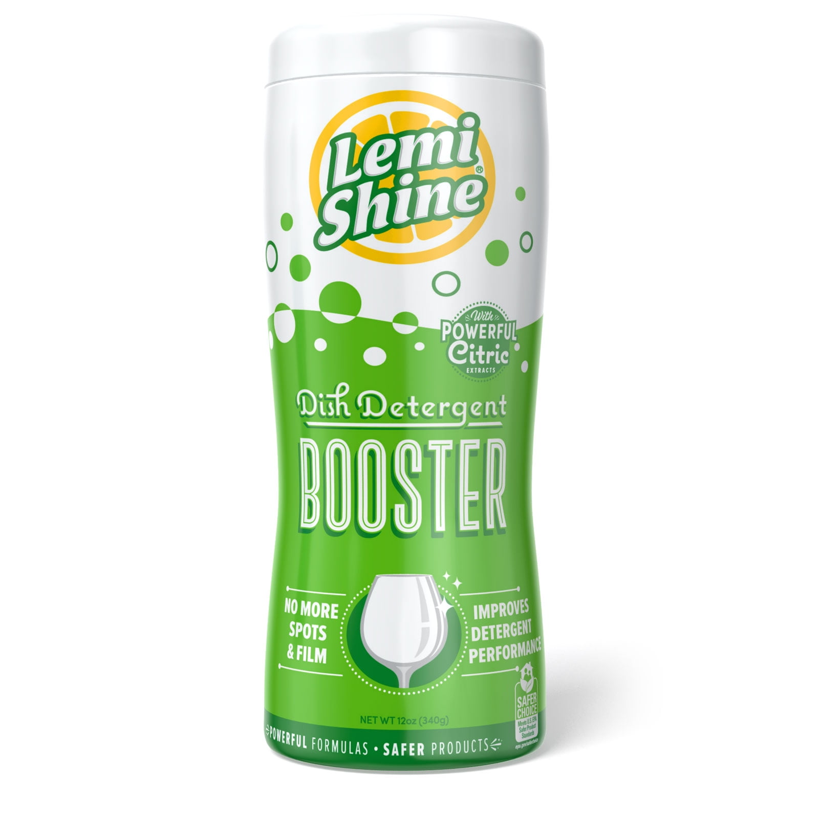 Lemi Shine Dish Detergent Booster Additive 12.oz 340g 100 Natural