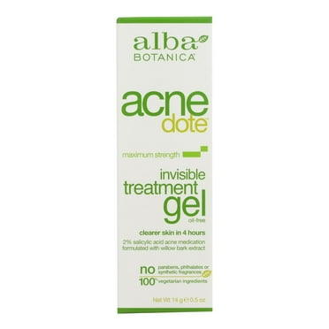 Alba Botanica - Maximum Strength Natural Acne Dote Invisible Treatment Gel, 1 Each, 0.5 Oz
