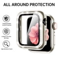 thumbnail image 3 of Dwitch Apple Watch Series SE/6/5/4 Band & Case,Bling Diamond Jewelry Metal Strap Band with 1 Pack Tempered Glass Screen Protector Cover Women Girl Bracelet Wristbands for iWatch 40mm,Starlight, 3 of 7