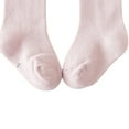 thumbnail image 4 of POINTERTECK Little Girls Stockings  Plain Color/Patchwork Side Bow-Knot Midi Tube Socks  Breathable Elastic Knee-Length Socks, 4 of 9
