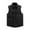 Black, variant on Women's Puffer Vests Sleeveless Turn Down Collar Thicken Winter Vest Warm Bubble Vest Winter Coat with Pockets Blue 3XL