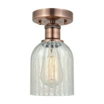 Innovations Lighting  Edison Caledonia - 1 Light 5" Semi-Flush Mount Mouchette/Antique Copper