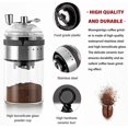 thumbnail image 5 of Molinillo de café manual de acero inoxidable y vidrio, fresa de cerámica ajustable, 5 niveles precisos, con cuchara y cepillo | Disfrute de café recién molido en cualquier momento y en cualquier lugar Afortunado Sencillez, 5 of 5