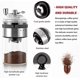 thumbnail image 5 of Molinillo de café manual de acero inoxidable y vidrio, fresa de cerámica ajustable, 5 niveles precisos, con cuchara y cepillo | Disfrute de café recién molido en cualquier momento y en cualquier lugar Afortunado Sencillez, 5 of 5
