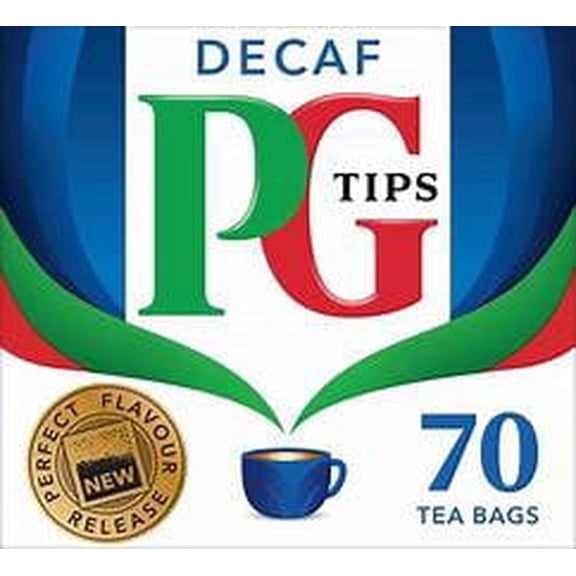 PG Tips Decaf Black Tea 70 Tea Bags 203g, Imported from Britain