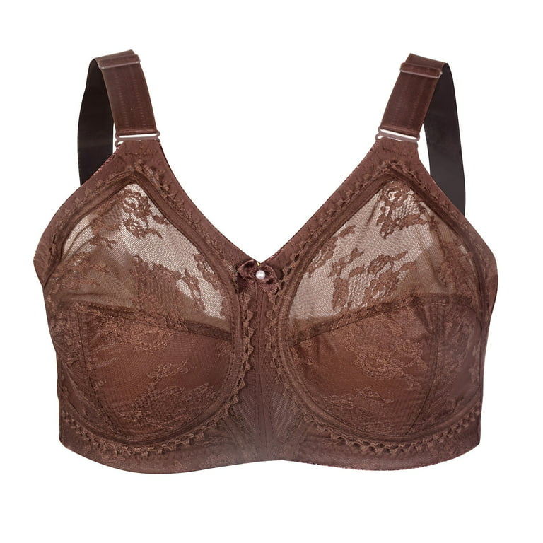 Strapless Bras for Women Maternity Bra Ultra Thin full Cup Bra without  Steel Ring Sponge Elegant Lace Adjustment Bra Tank Tops with Built In Bras  Womens Underwear Cotton New Arrival Brown,95D 