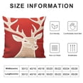 thumbnail image 5 of GOSMITH  Christmas Pillow Covers Sleigh Snowflakes Winter Decorative Square Cushion Covers Shells for Bed,Sofa,Couch Red Deer, 5 of 5