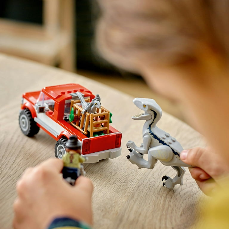 LEGO Jurassic World Blue and Beta Velociraptor Capture 76946 with Truck and 2 Dinosaur Toys for Kids 2022 Dominion Movie Inspired Set