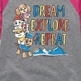 thumbnail image 3 of Paw Patrol - Dream, Explore, Repeat - Toddler And Youth Girls Raglan Graphic T-Shirt, 3 of 6