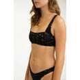 thumbnail image 2 of Rhythm Bikini Bandeau Jacquard Lierre à Illets Noir ( S ), 2 of 2