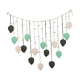 thumbnail image 1 of Tapiz de macramé tejido para colgar en la pared, estilo bohemio, con borlas de hojas, para sala de estar. Verde, 1 of 9