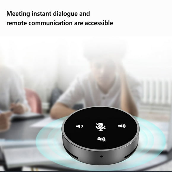 Intelligent Conference Speakerphone Chat Mics Speaker Dual USB Intelligent Conference Speakerphone Channel Meeting Business Omnidirectional Condenser Mic Computer