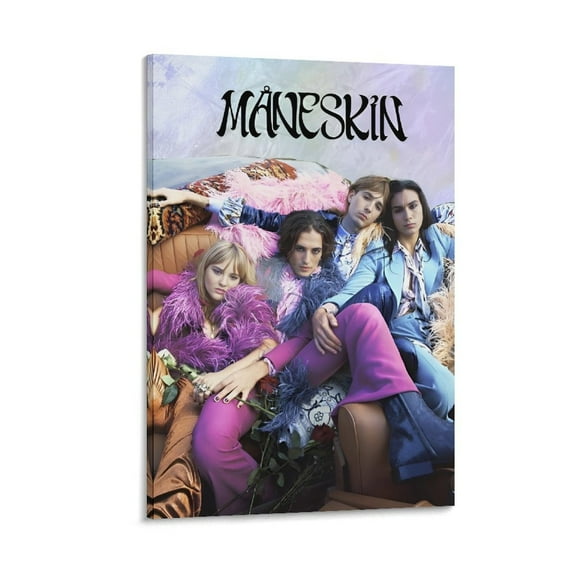 Måneskin Popular Art Poster Poster Decorative Painting Canvas Wall Art Living Room Posters Bedroom Painting 16x24inch(40x60cm)