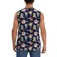 thumbnail image 4 of Fotbe Sharks In Sunglasses Men's Camiseta sin Mangas Estampada para Hombres, Playera Casual para Gimnasio, Entrenamiento, Playa-X-Large, 4 of 7