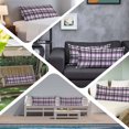 thumbnail image 5 of Purple Black Plaid Body Pillow Cover, Pillowcase Protectors with Zipper, Breathable Decorative Throw Pillow Case Cover, Farmhouse Purple Black Checkered Pillow Shams for Couch Sofa 20x54Inch, 5 of 8
